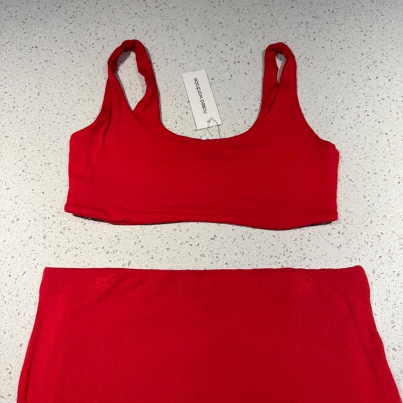 Naked Wardrobe Women’s 2 piece set red size medium - Picture 3 of 6